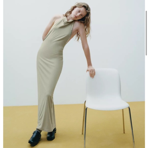 Zara Dresses & Skirts - Zara NWT draped studded halter dress  4772/256
